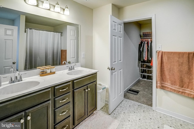 bathroom featuring vanity