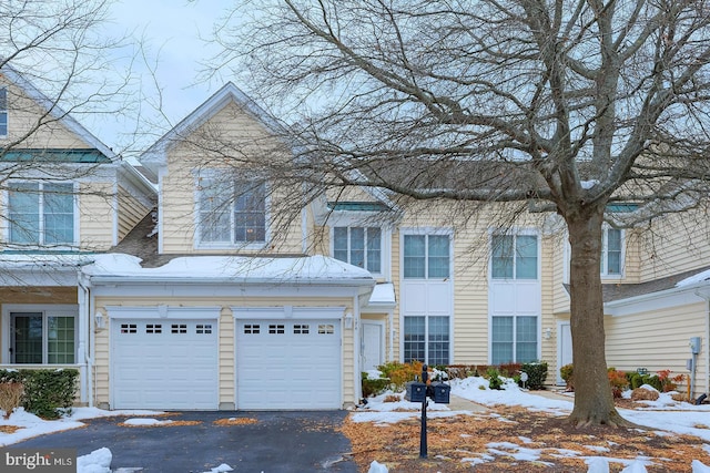 view of property featuring a garage