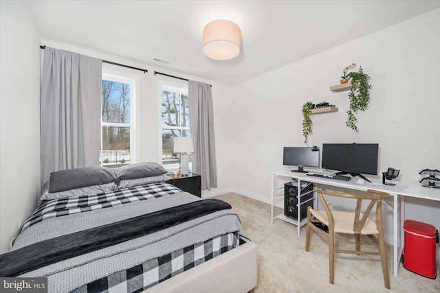 view of carpeted bedroom