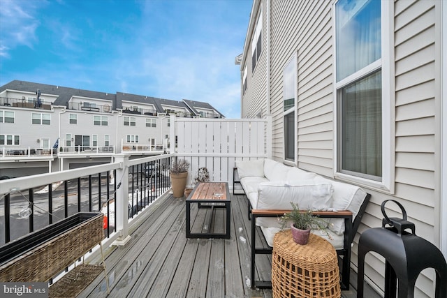 deck featuring an outdoor hangout area