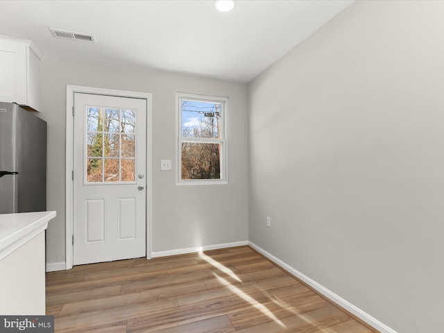 entryway featuring light hardwood / wood-style floors