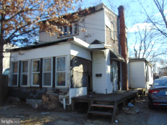 exterior space with a deck