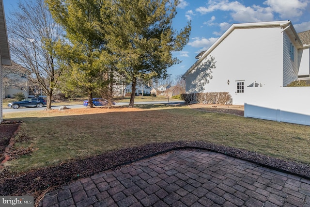 view of yard featuring a patio area