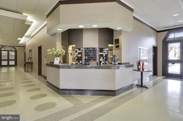 reception area with french doors