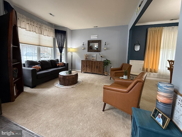 view of carpeted living room