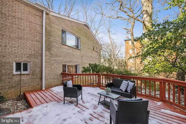 deck with outdoor lounge area