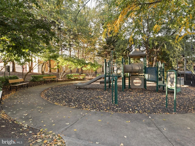 view of jungle gym