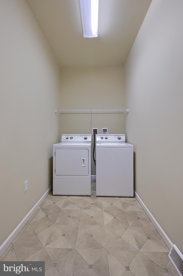 laundry room featuring washer and dryer