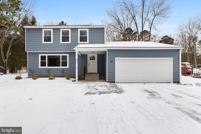 front facade featuring a garage