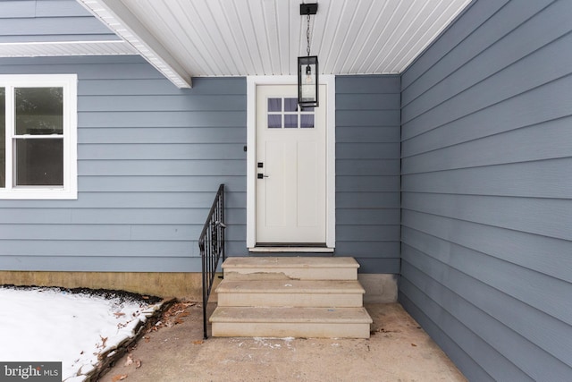 view of doorway to property