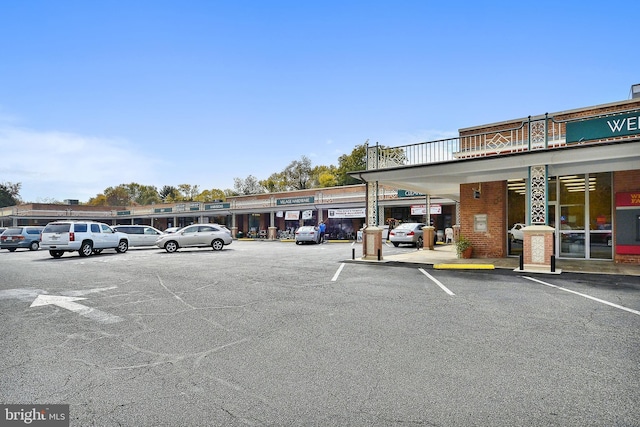 view of parking / parking lot