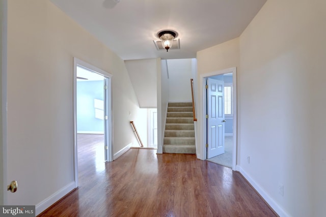 interior space with wood-type flooring