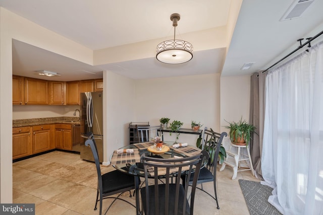 dining room with sink