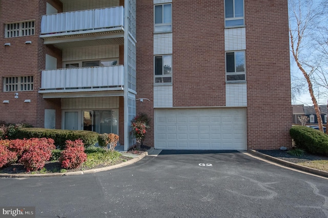 view of property with a garage