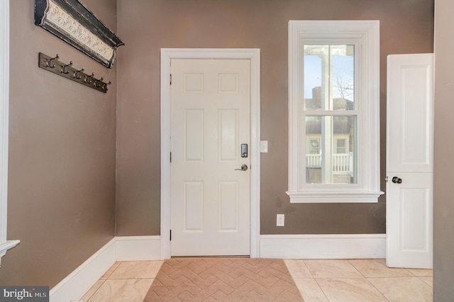 view of tiled entryway