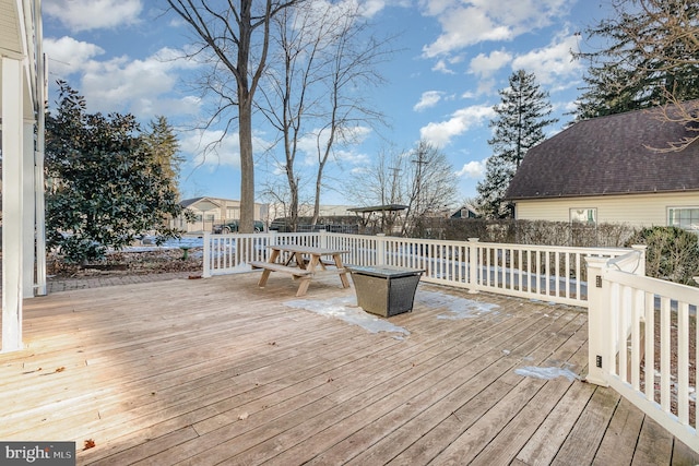 view of wooden terrace