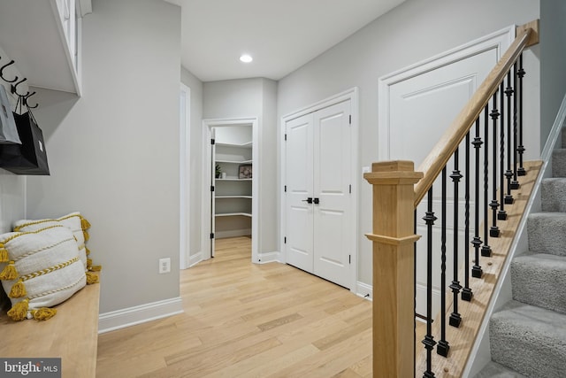 interior space featuring light hardwood / wood-style flooring