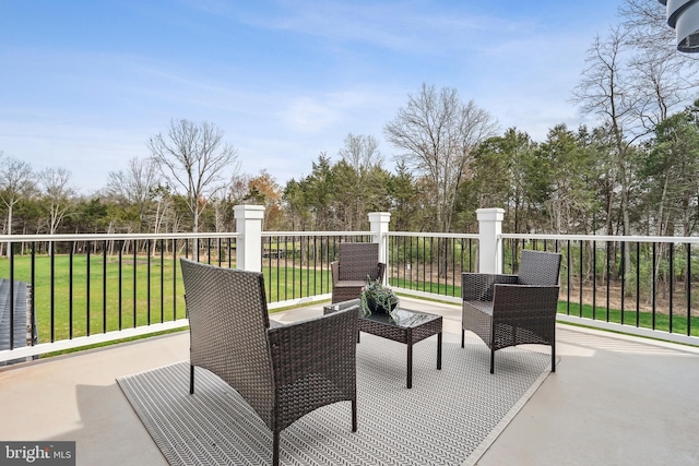 view of patio / terrace with an outdoor hangout area