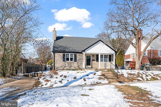 bungalow-style house featuring a porch