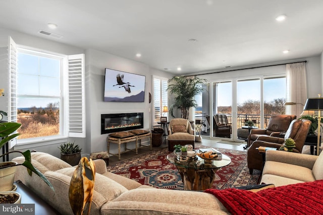 living room with a healthy amount of sunlight