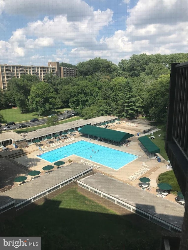 view of pool