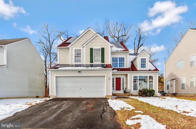 view of property with a garage