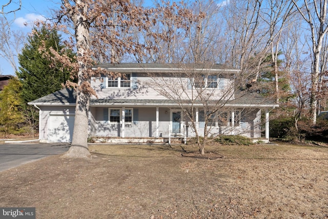 front facade with a garage