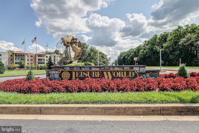 view of community sign