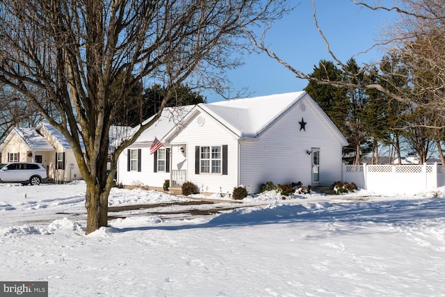 view of front of home