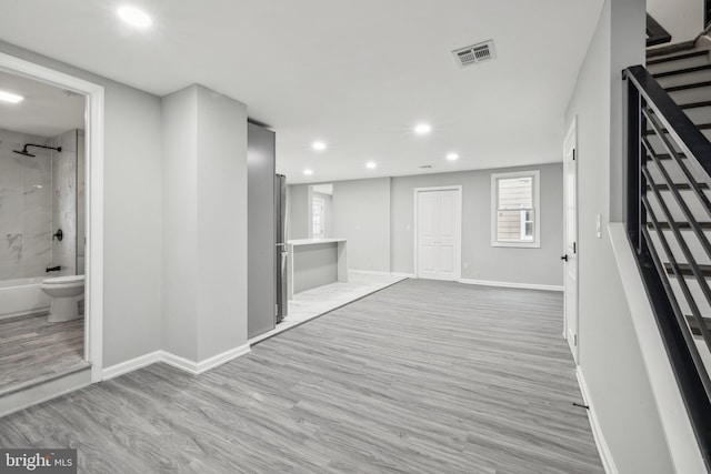 interior space featuring light hardwood / wood-style flooring