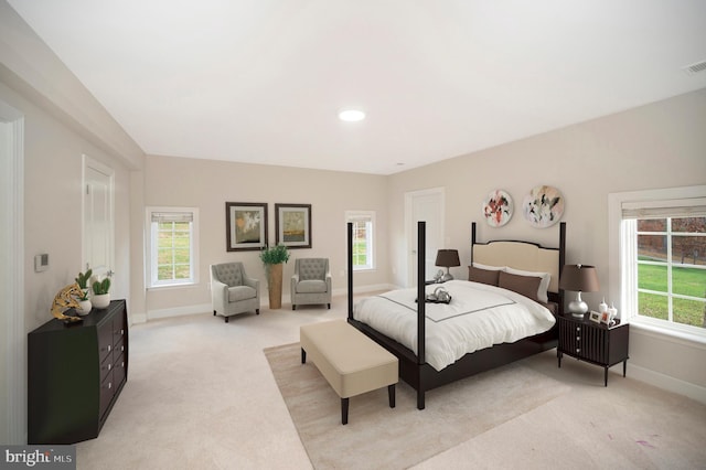 view of carpeted bedroom