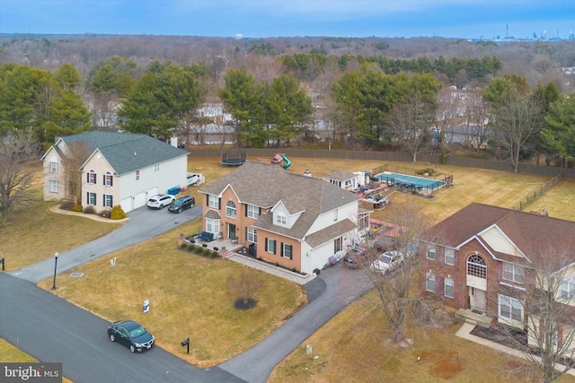 birds eye view of property