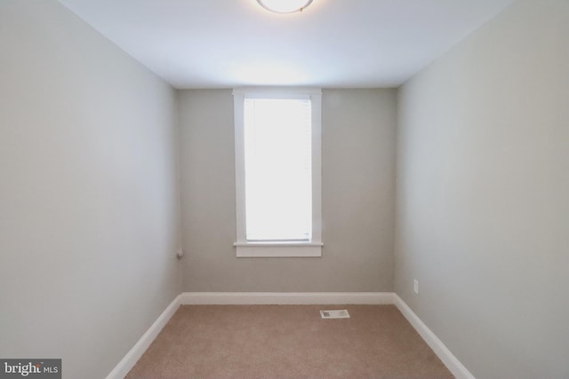 carpeted spare room featuring a wealth of natural light