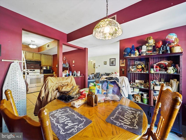 view of dining area