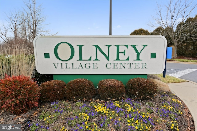 view of community sign