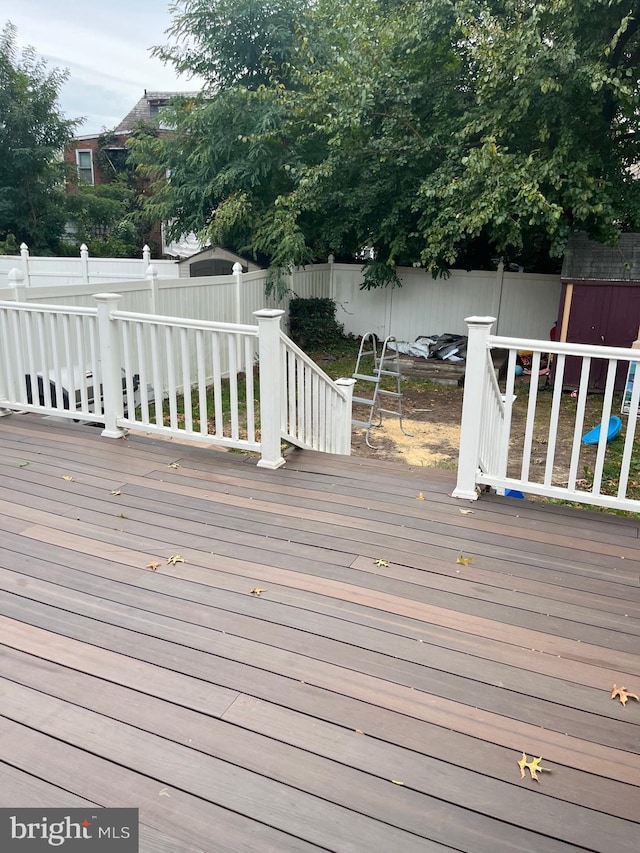 view of wooden deck