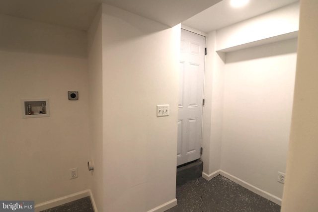 laundry room with washer hookup and hookup for an electric dryer