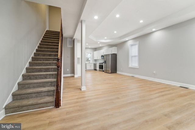 interior space featuring wood-type flooring