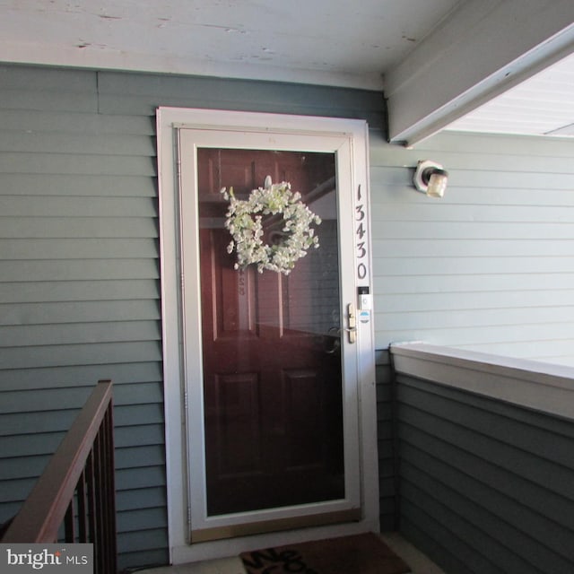 view of doorway to property