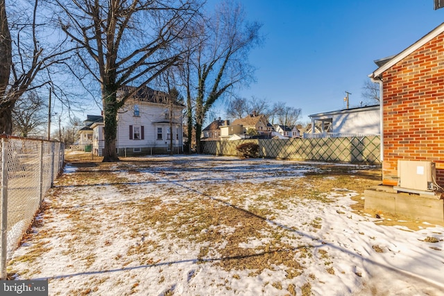 view of snowy yard