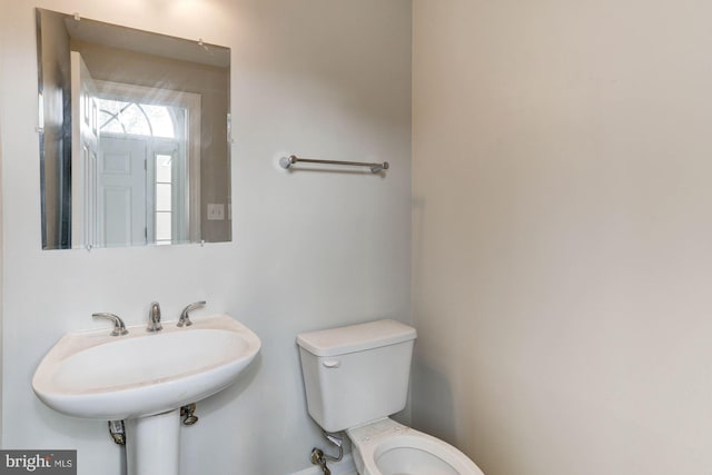 bathroom featuring sink and toilet