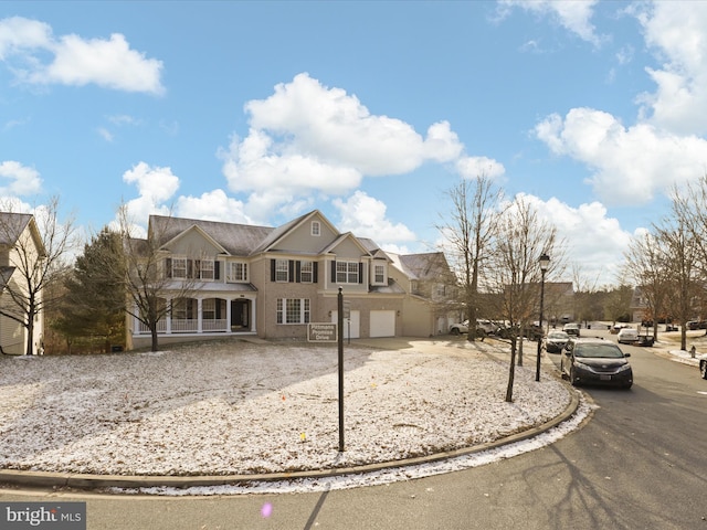 view of front facade featuring a garage