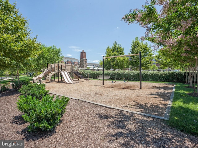 view of community jungle gym