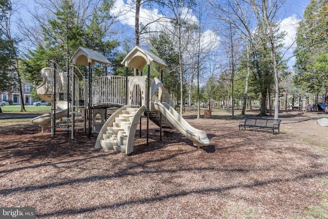 view of community jungle gym