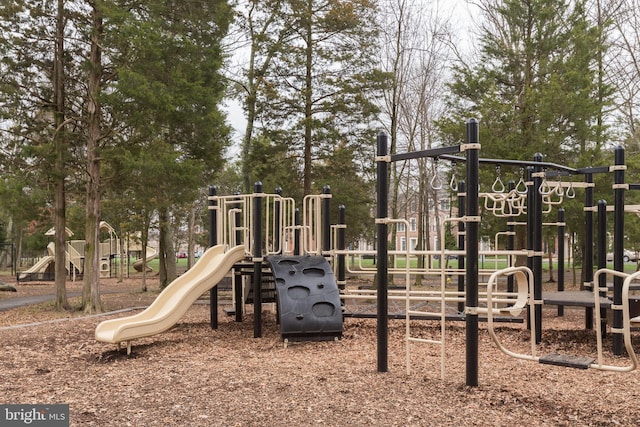 view of community jungle gym