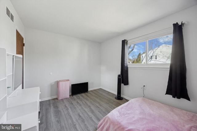 bedroom featuring light hardwood / wood-style flooring