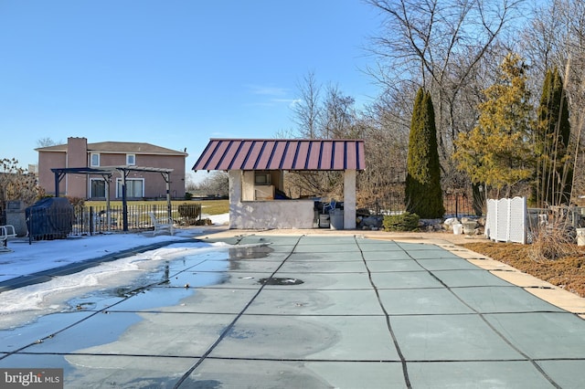 view of pool featuring a pergola