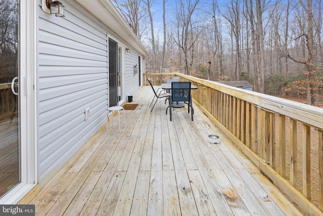 view of wooden deck