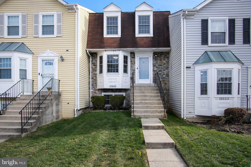 view of property with a front yard