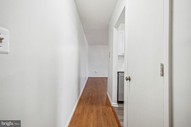 hall featuring hardwood / wood-style flooring